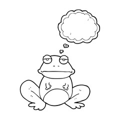 thought bubble cartoon frog