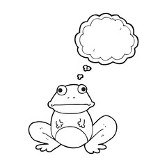 thought bubble cartoon frog