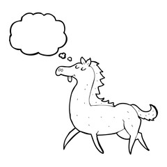 thought bubble cartoon horse