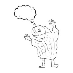 thought bubble cartoon halloween ghoul