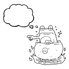 thought bubble cartoon halloween toad