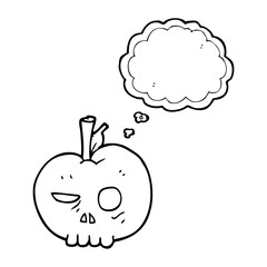 thought bubble cartoon poison apple