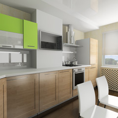 modern domestic Kitchen