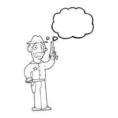 thought bubble cartoon sheriff