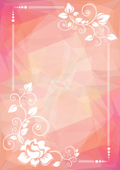 pink bright polygonal border