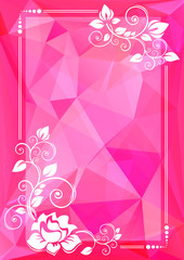 polygonal pink border