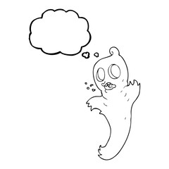 thought bubble cartoon ghost