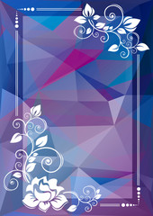 violet polygonal border