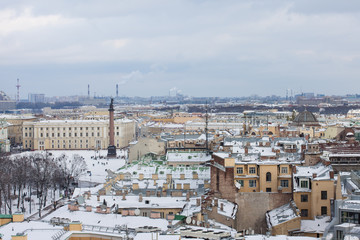 Palace square in Saint-Petersburg from the high