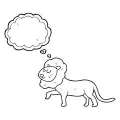 thought bubble cartoon lion