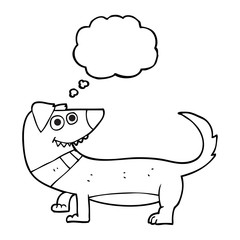 thought bubble cartoon dog