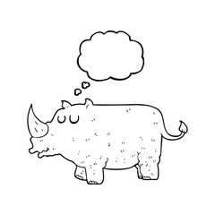 thought bubble cartoon rhino