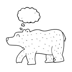 thought bubble cartoon bear