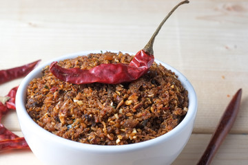 chili paste thai food ,made from grilled fish