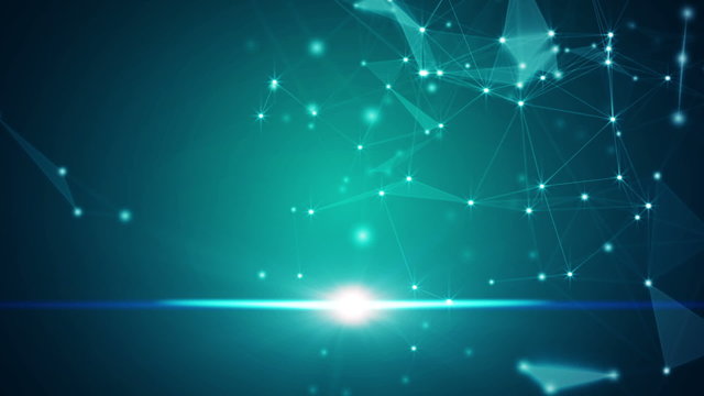 Twenty seconds countdown, abstract futuristic background with dots and lines connecting.