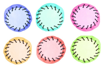 plasticine bubble set isolated on white