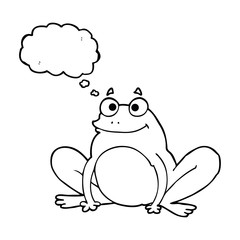 thought bubble cartoon happy frog