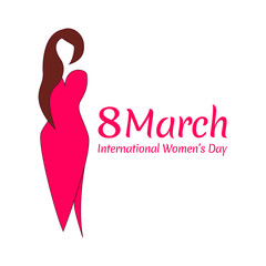 Happy Women's Day greeting card with beautiful designing 