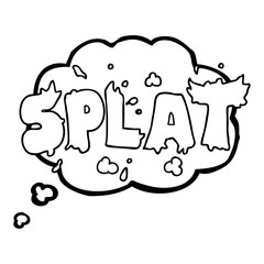 thought bubble cartoon splat