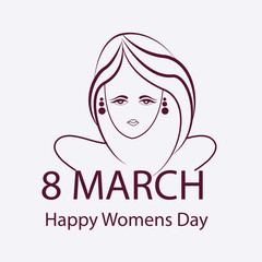Happy Women's Day greeting card with beautiful designing 