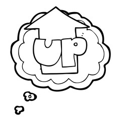 thought bubble cartoon up symbol
