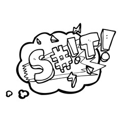 thought bubble cartoon swearword