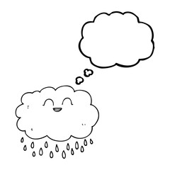 thought bubble cartoon raincloud