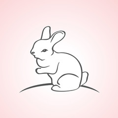 Vector stylized rabbit