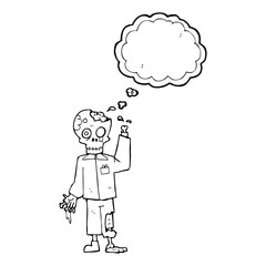 thought bubble cartoon zombie