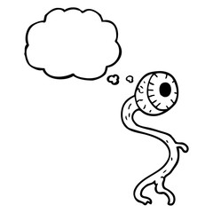 gross thought bubble cartoon eyeball