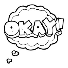thought bubble cartoon okay symbol