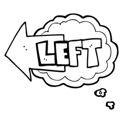 thought bubble cartoon left symbol