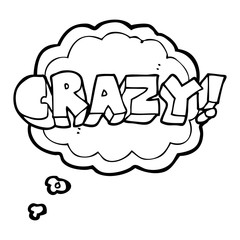 thought bubble cartoon shout crazy