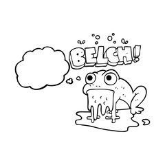 thought bubble cartoon gross little frog