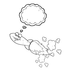 thought bubble cartoon missile