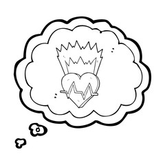 thought bubble cartoon heart rate