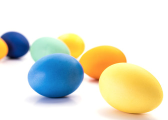  Easter eggs isolated on white background