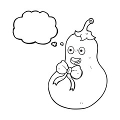 thought bubble cartoon eggplant