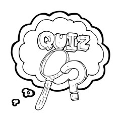 thought bubble cartoon quiz symbol