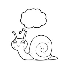 thought bubble cartoon cute snail