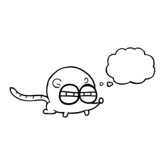 thought bubble cartoon evil mouse