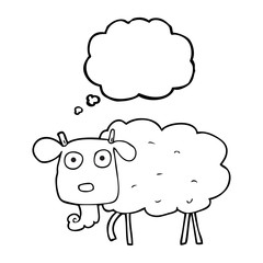 thought bubble cartoon muddy goat