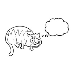 thought bubble cartoon cat