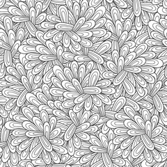 Vector seamless abstract hand-drawn pattern. Wave patterns