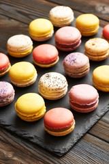 French delicious dessert macaroons
