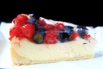 raspberries and blueberries cake