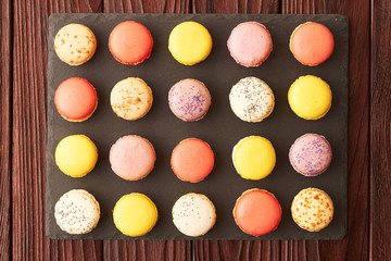 French delicious dessert macaroons