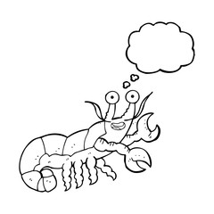 thought bubble cartoon lobster