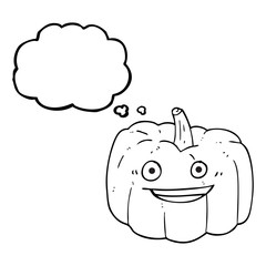 thought bubble cartoon halloween pumpkin
