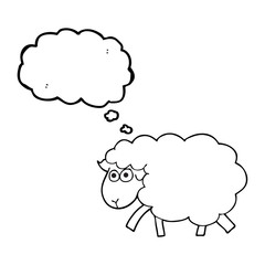 thought bubble cartoon muddy sheep